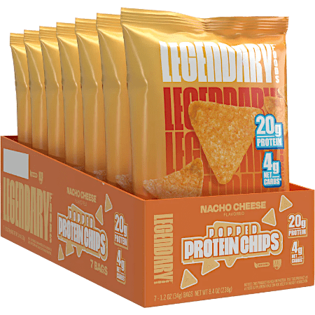 Popped Protein Chips - Nacho Cheese Flavoured (Box of 7)